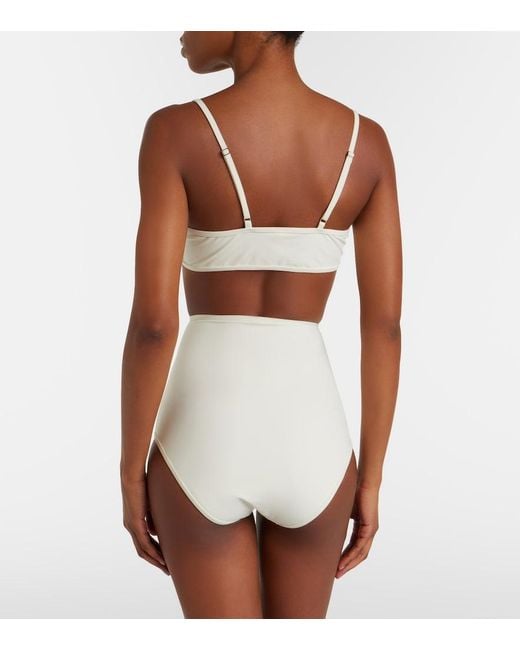 Totême White Balconette Bikini Top