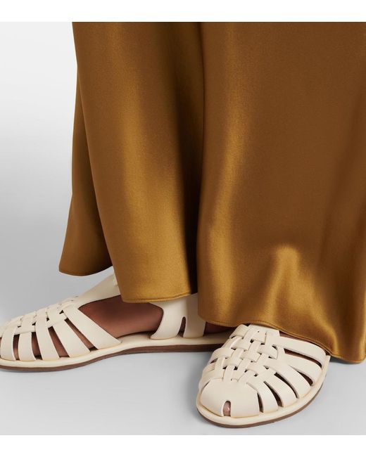 Ancient Greek Sandals Natural Karina Leather Fisherman Sandals