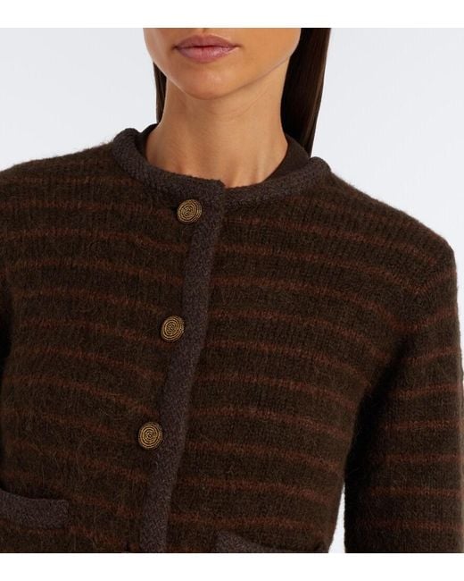 Altuzarra Black Mack Striped Wool-Blend Jacket