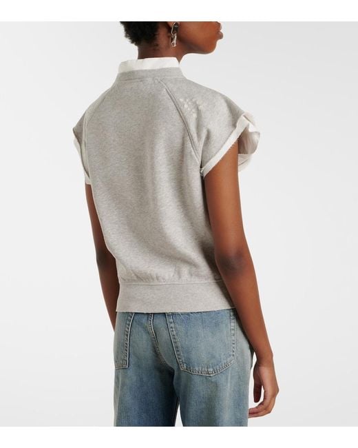 Chaleco De De Jersey De Algodon Con Logo Acne de color Gray