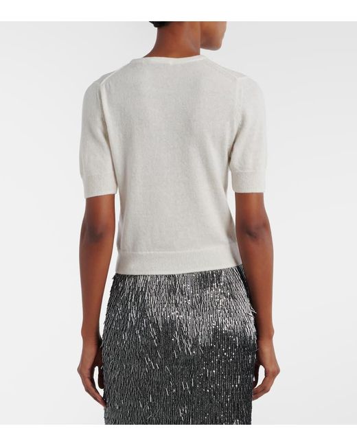Erdem Natural Embellished Top