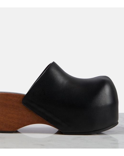 Acne Black Leather Clogs