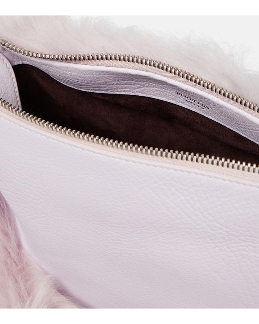 Burberry Purple Knight Small Leather Crossbody Bag