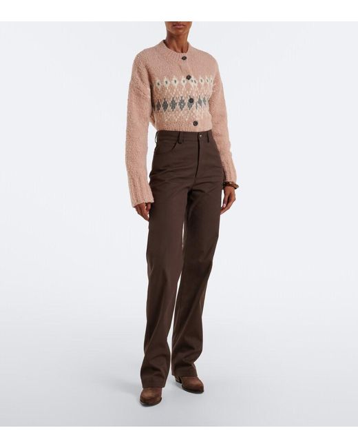 Altuzarra Brown Mills Cotton Straight Pants