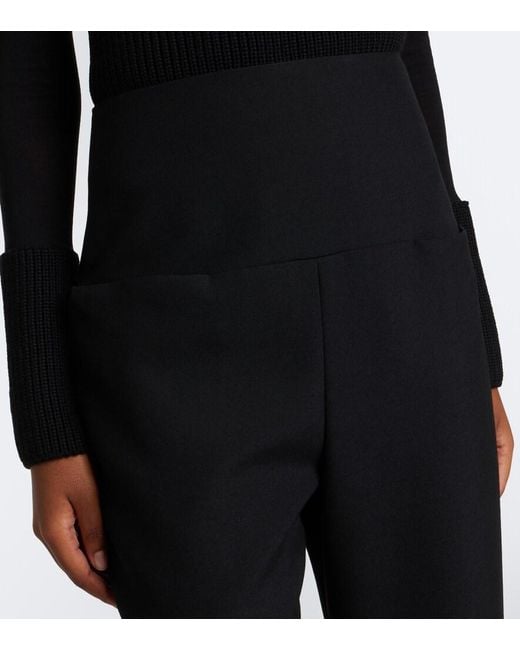 Alaïa Black Wool Straight Pants