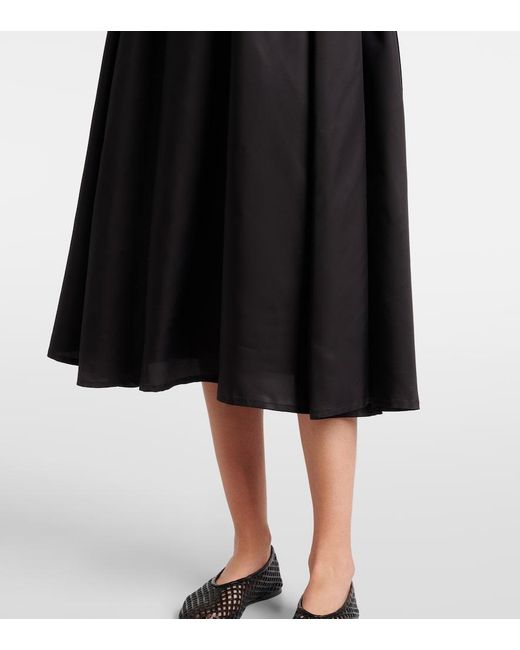 Noir Kei Ninomiya Black Ruffled Wool Midi Dress