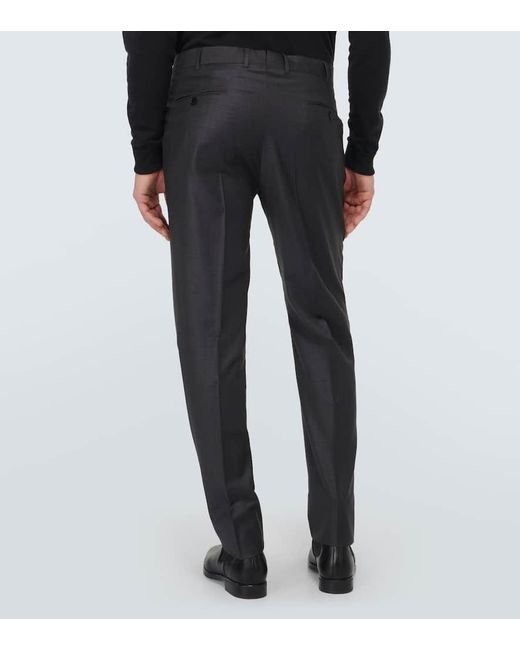 Zegna Gray Trofeo Wool Suit for men
