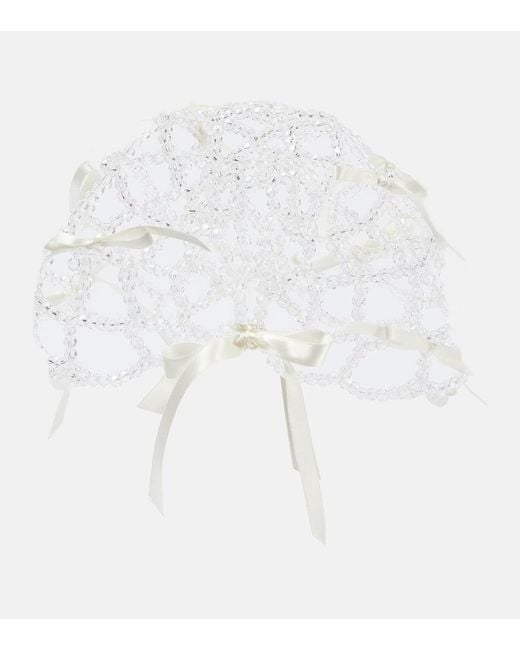 Bridal - Velo con cristalli di Simone Rocha in White
