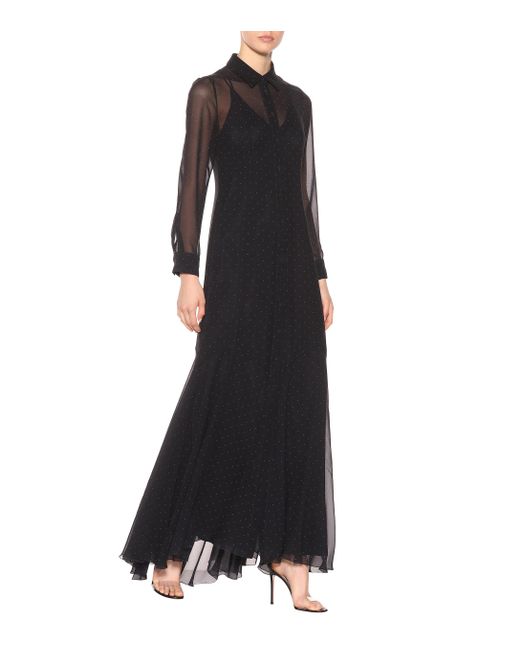 Max Mara Ugolina Silk Crêpe Dress in Black - Lyst