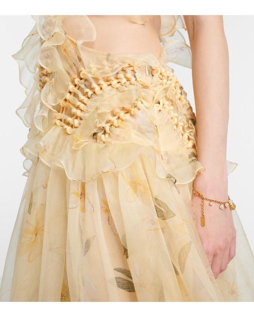 Zimmermann Natural Balance Ruffled Silk Organza Maxi Dress