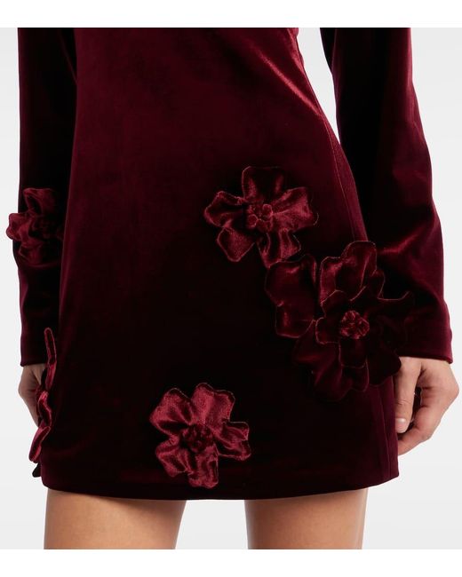 LEO LIN Red Minikleid Aliza Aus Samt