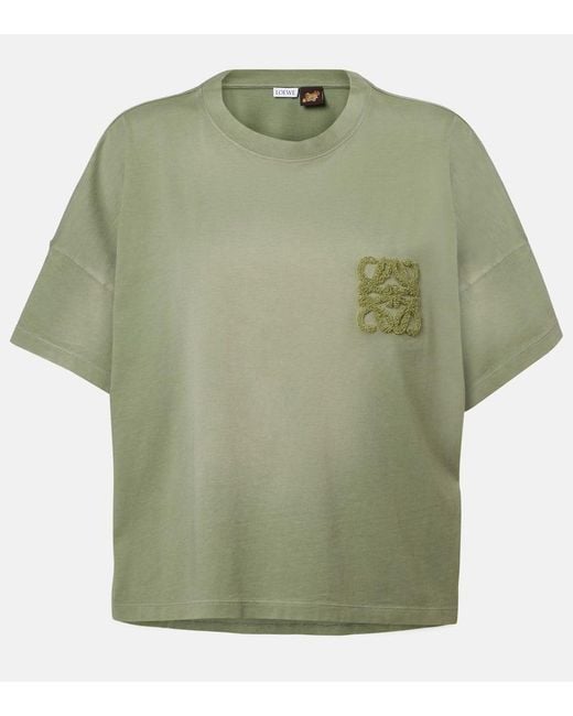 Loewe Green Paula's Ibiza Anagram Cotton T-Shirt
