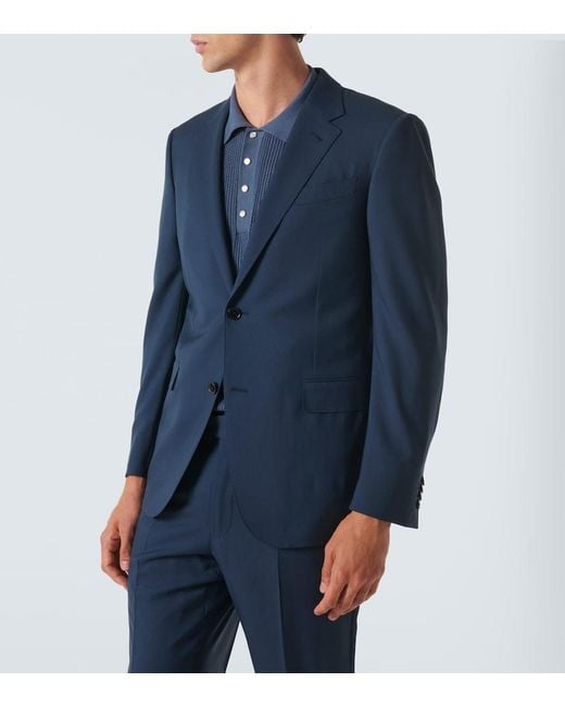 Zegna Blue Wool Suit for men