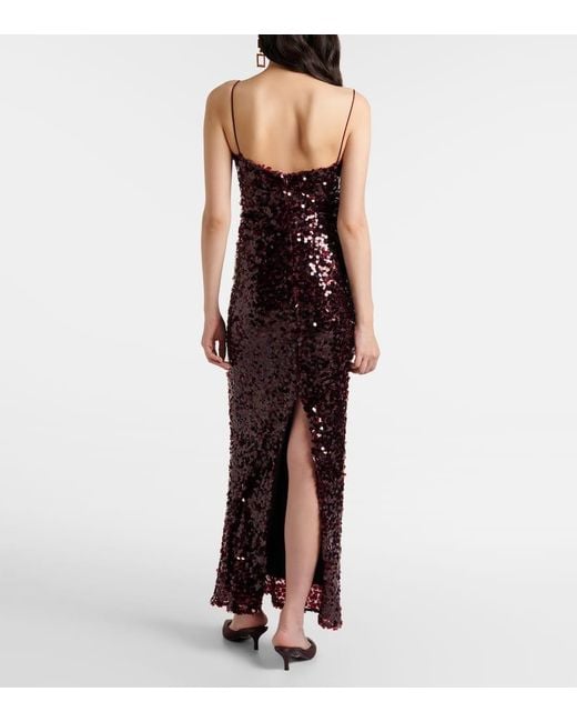 Christopher Esber Purple Salacia Sequined Gown