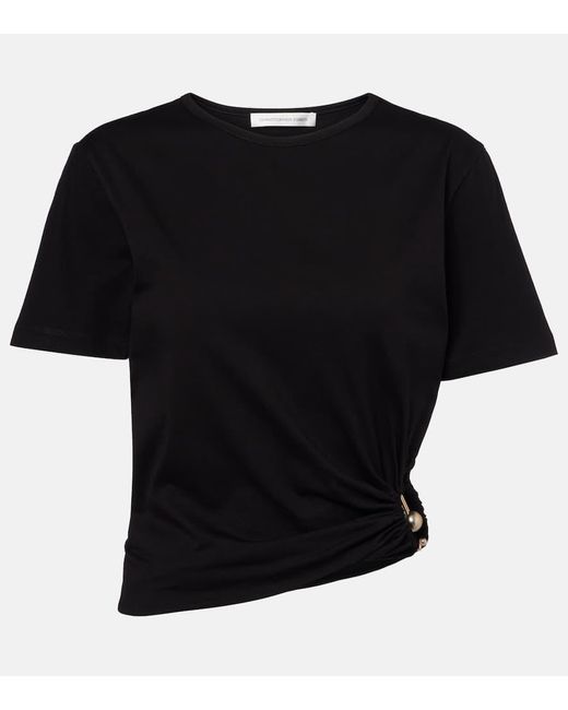 Christopher Esber Black Cropped-Top Orbit Aus Baumwoll-Jersey
