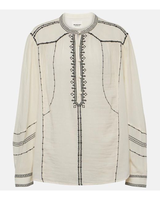 Blusa Pelson in cotone di Isabel Marant in Natural
