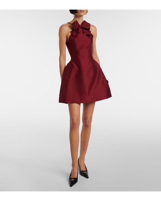 ShuShu/Tong Red Bow-Detail Minidress