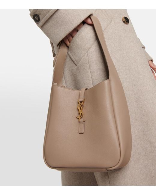 Saint Laurent Brown Le 5 A 7 Small Leather Shoulder Bag