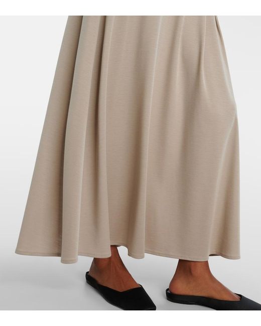 Max Mara Natural Stilla Virgin Wool Maxi Skirt