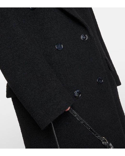 Cappotto doppiopetto in misto lana di Acne in Black