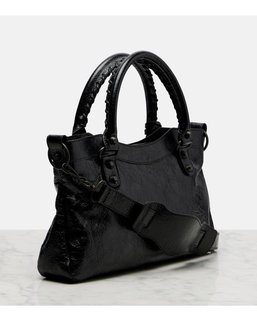 Balenciaga Black Le City Small Leather Top-Handle Bag