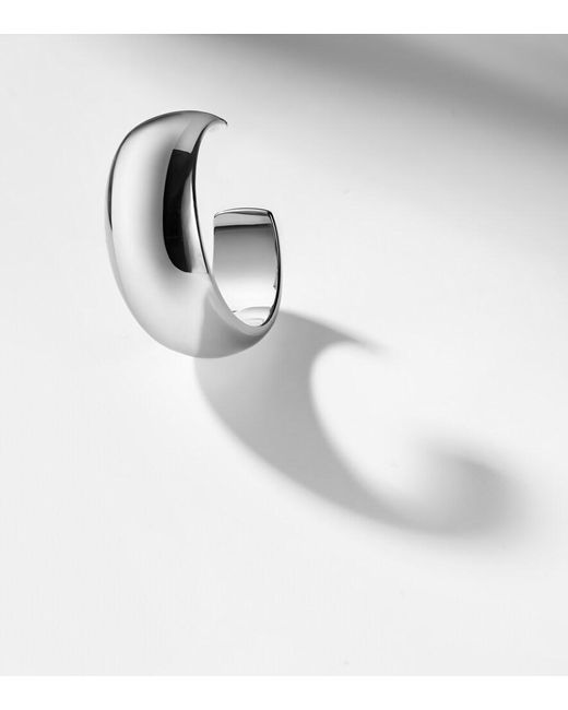 Jennifer Fisher White Puffy 10Kt Rhodium-Plated Brass Cuff
