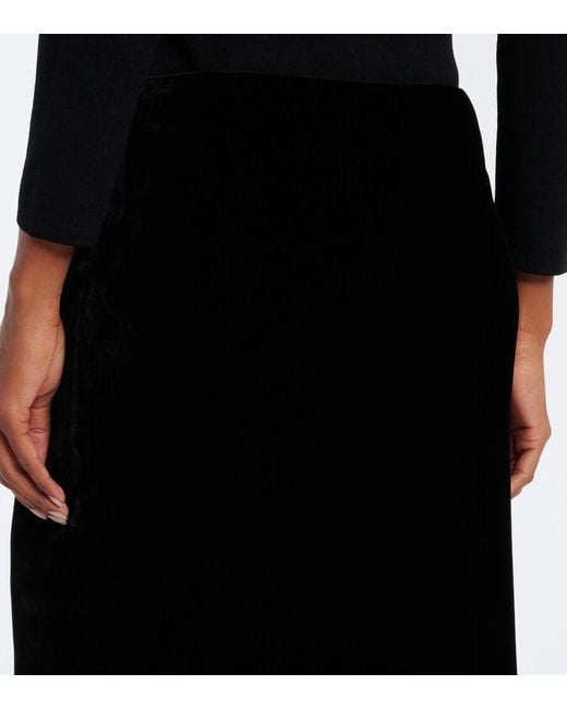 Rohe Black Velvet Maxi Skirt