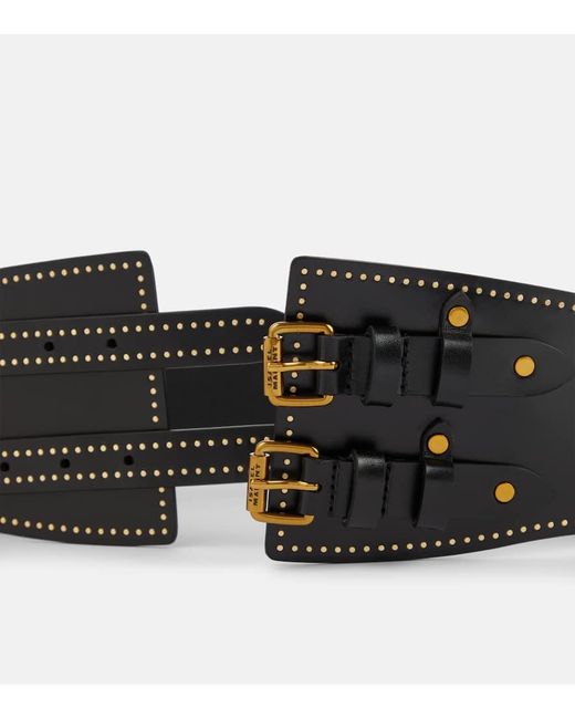 Isabel Marant Black Riccia Leather Belt