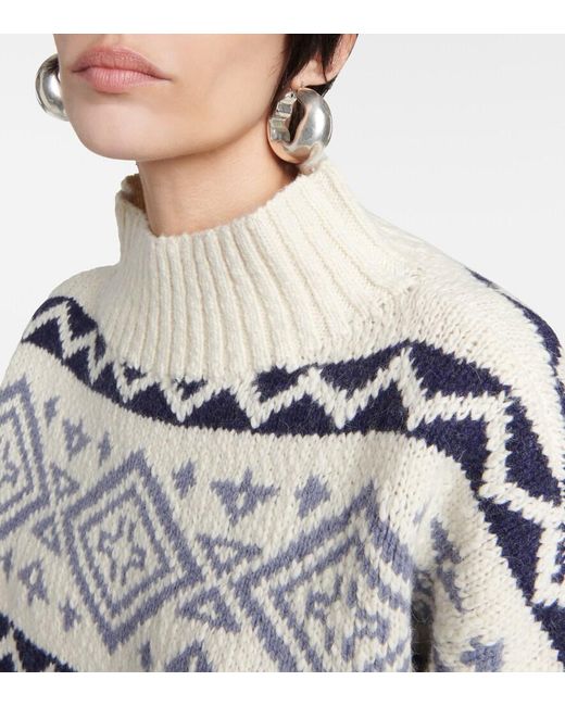 Polo Ralph Lauren Gray Polo Wool Blend Geometric Motif Jumper