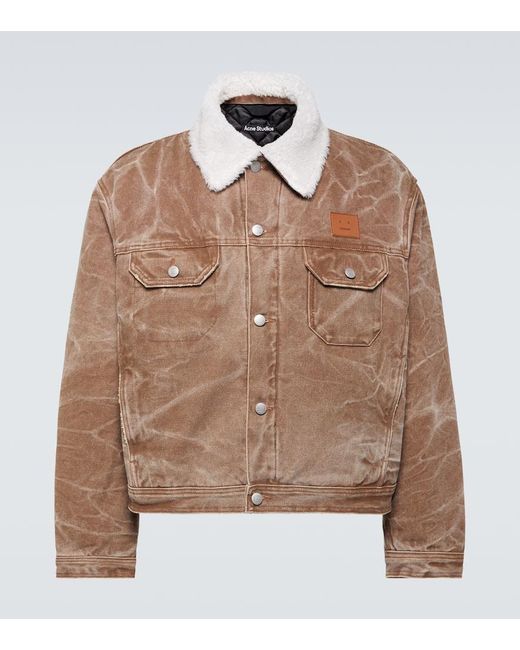 GAP | Jackets & Coats | Gap Denim Jacket Brown Fur Lined And Collar Xxl 416  | Poshmark