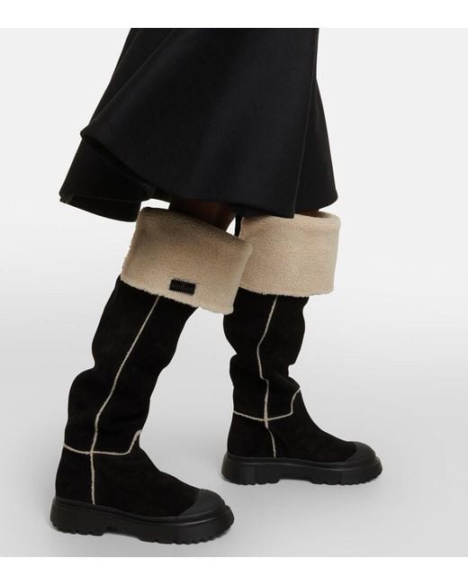 Hogan Black Chic Calfskin Ankle Boots For