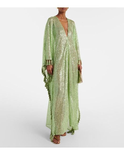 ‎Taller Marmo Green Absolutely Ooo Embellished Kaftan
