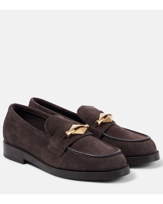 Jimmy Choo Brown Maddie Suede Loafers