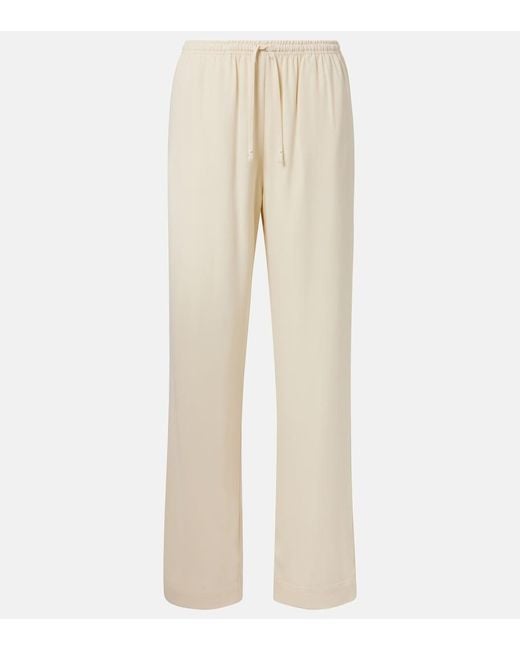 Asceno Natural Aurelia Wide-Leg Pants