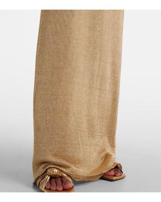 The New Arrivals Ilkyaz Ozel Natural Donyale Knitted Lame Gown