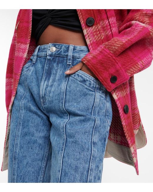 Isabel Marant Blue Sulanoa Mid-Rise Slim Jeans