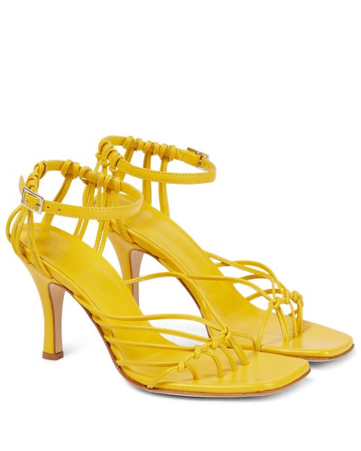 Christopher Esber Yellow Valetta Leather Sandals