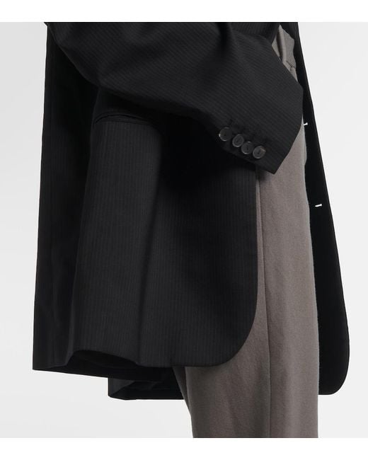 Calvin Klein Black Viola Oversized Pinstripe Blazer