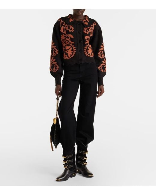 Farm Rio Black Bestickter Cardigan Cornely Ainika