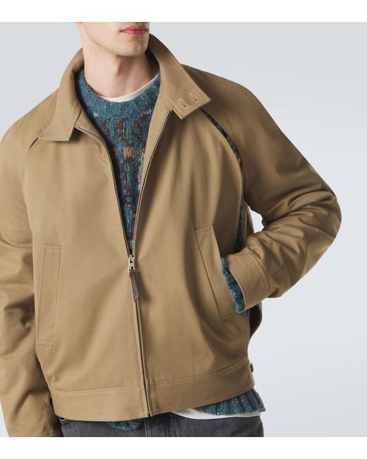 Loewe Natural Layered Cotton Gabardine Jacket for men