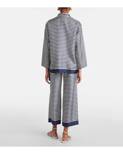 Max Mara Blue Hemd Maya Aus Seide