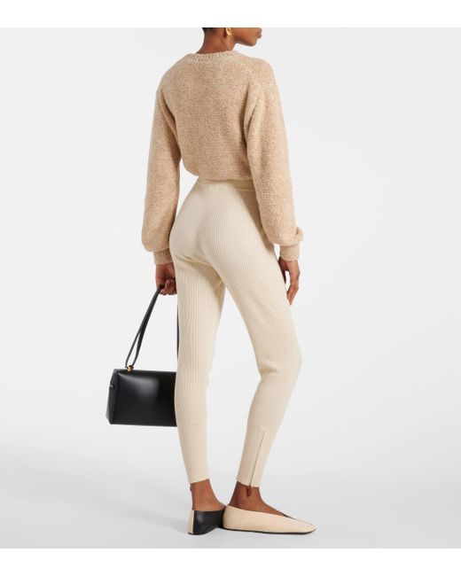 Loro Piana Natural Cashmere And Silk-blend leggings