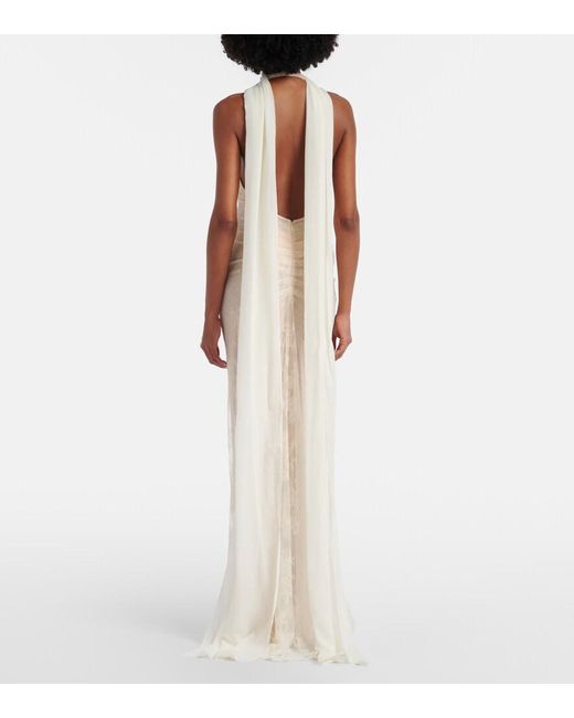 De La Vali Natural Bridal Amora Lace Tulle Gown