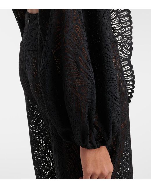 Alexandra Miro Black Tabitha Lace Top