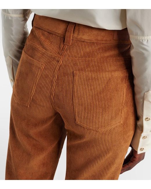 Moncler Brown Corduroy Flared Pants