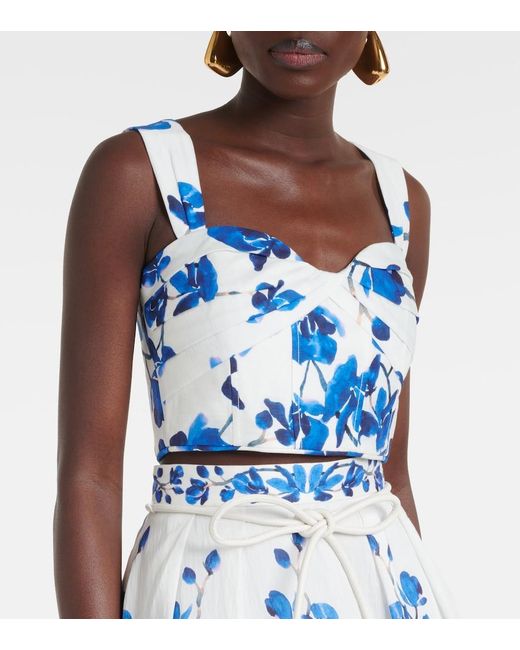 Rebecca Vallance Orchid Blues Floral Top