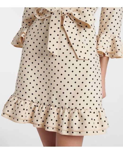 Valentino Natural Crepe Couture Plusdepois Ruffled Minidress