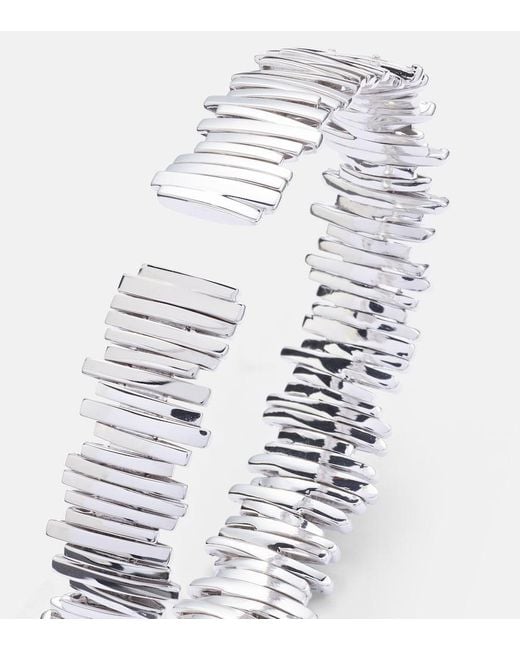 Suzanne Kalan Metallic Classic Milli 18Kt Bangle With Diamonds