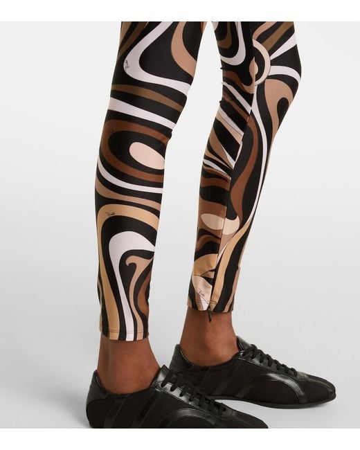 Emilio Pucci Black Marmo Leggings