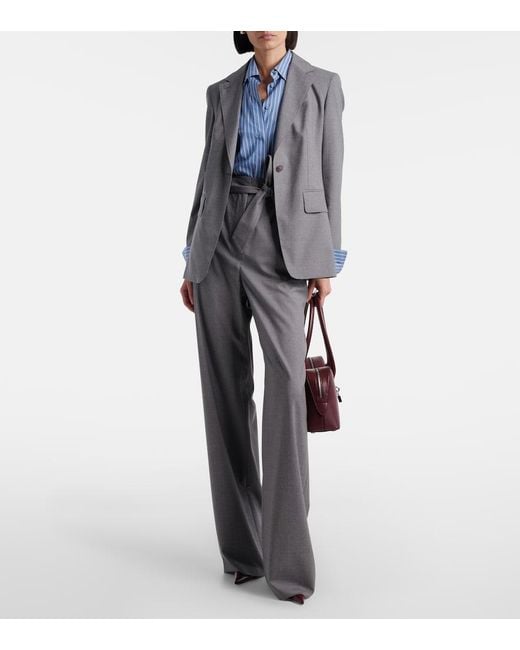 Max Mara Gray Circense Virgin Wool Blazer